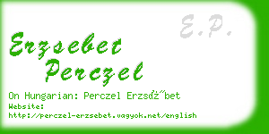 erzsebet perczel business card